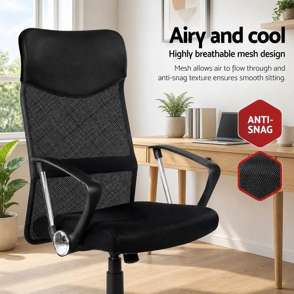 Mesh Office Chair Black High Back Swivel Tilt Height Adjustable