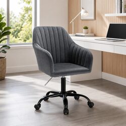 Efficient Dark Grey Office Chair with Comfort Features