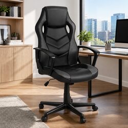 Concise Grey High-Back Gaming Office Chair
