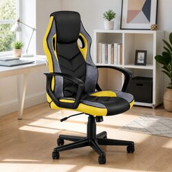 Yellow Gaming Office Chair with Full Body Support
