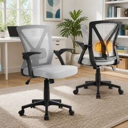 Mid Back Grey Mesh Office Chair with Ergonomic Design