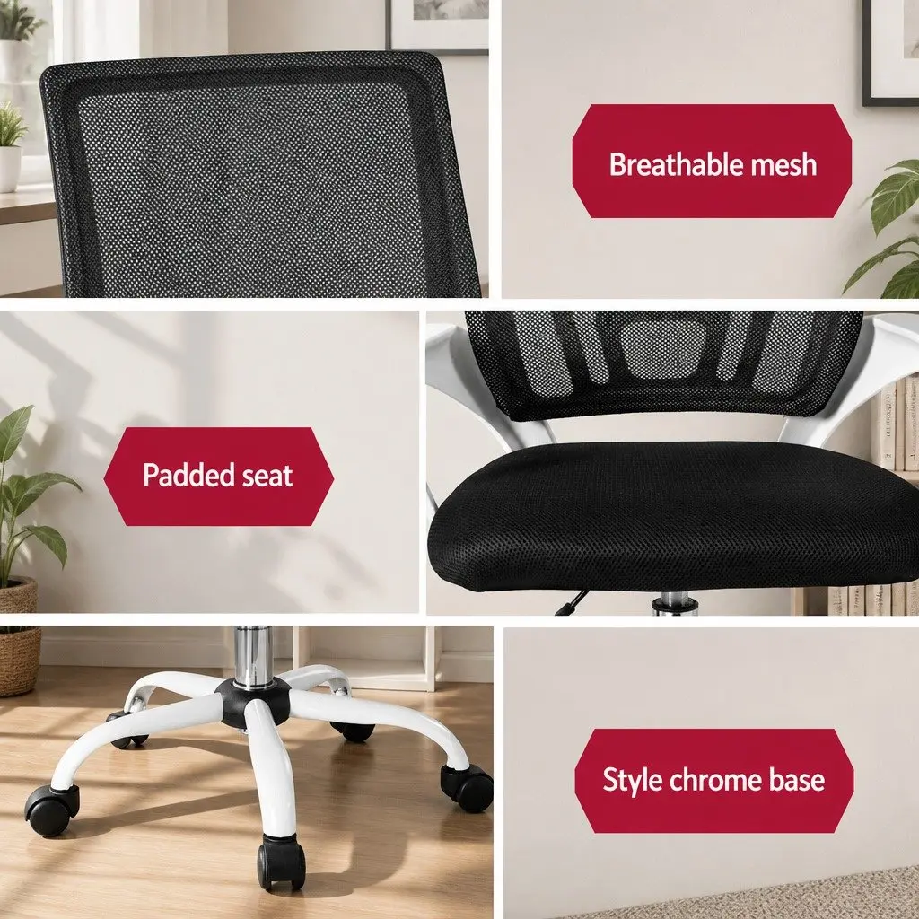 Mid Back Mesh Office Chair with 360° Rotation