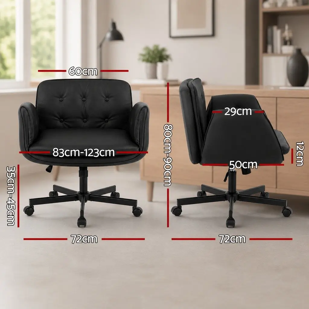 Criss Cross Office Chair Swivel Wheels Adjustable Armrests Ergonomic Desk Chair