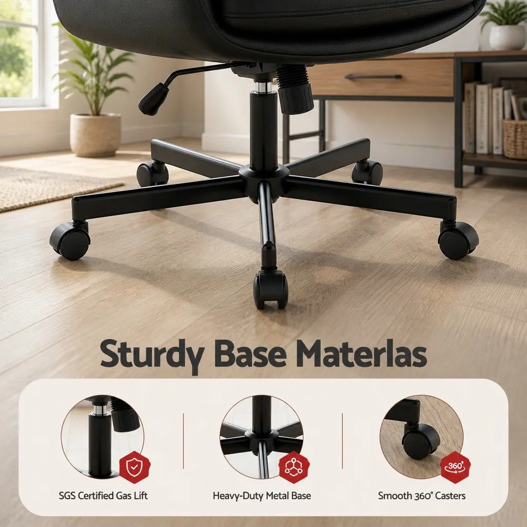 Criss Cross Office Chair Swivel Wheels Adjustable Armrests Ergonomic Desk Chair