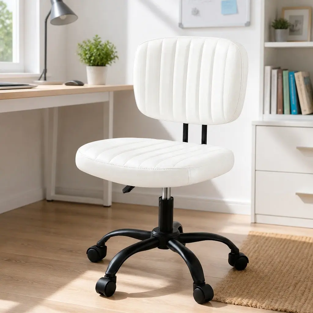 Armless Office Chair with 360° Swivel