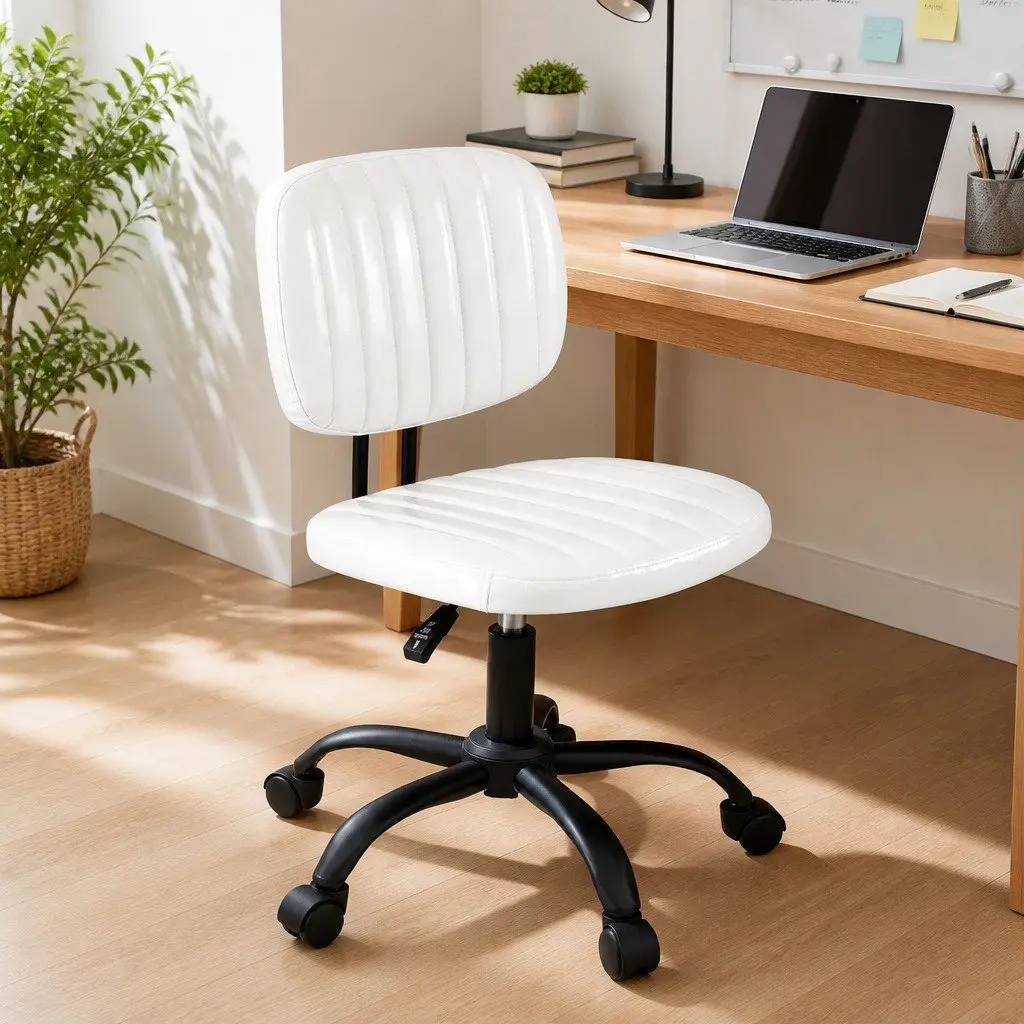 Armless Office Chair with 360° Swivel