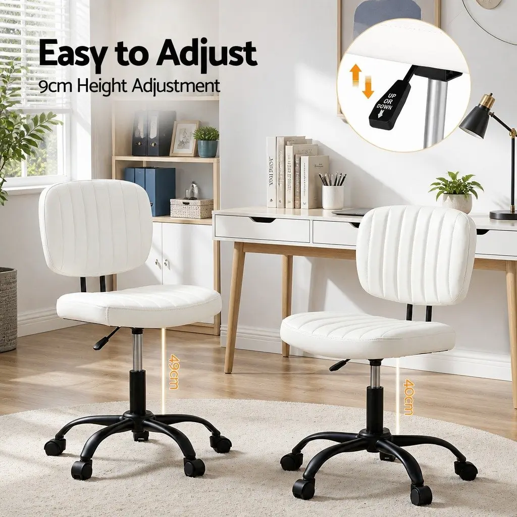 Armless Office Chair with 360° Swivel