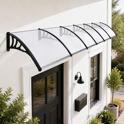 Window Door Awning Outdoor Shade 1M x 6M Transparent PC Panel UV Protection