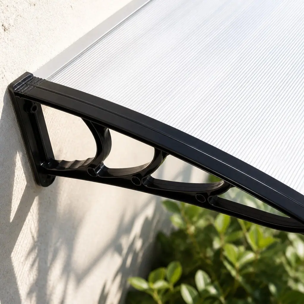 Window Door Awning Transparent 1M x 6M Curved PC Panel UV Protection