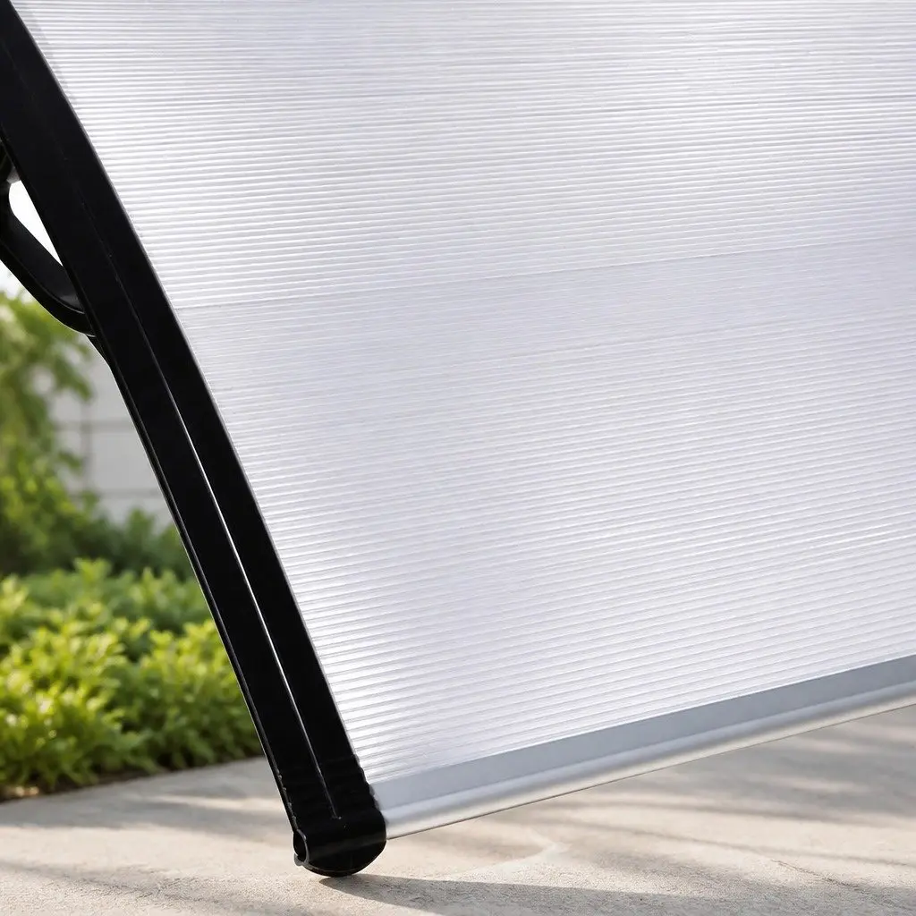 Window Door Awning Transparent 1M x 6M Curved PC Panel UV Protection