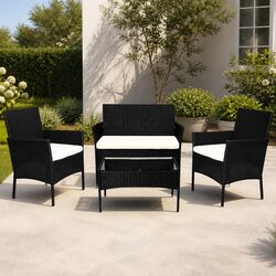 Concise: 4 Piece Outdoor Furniture Set for Relaxation