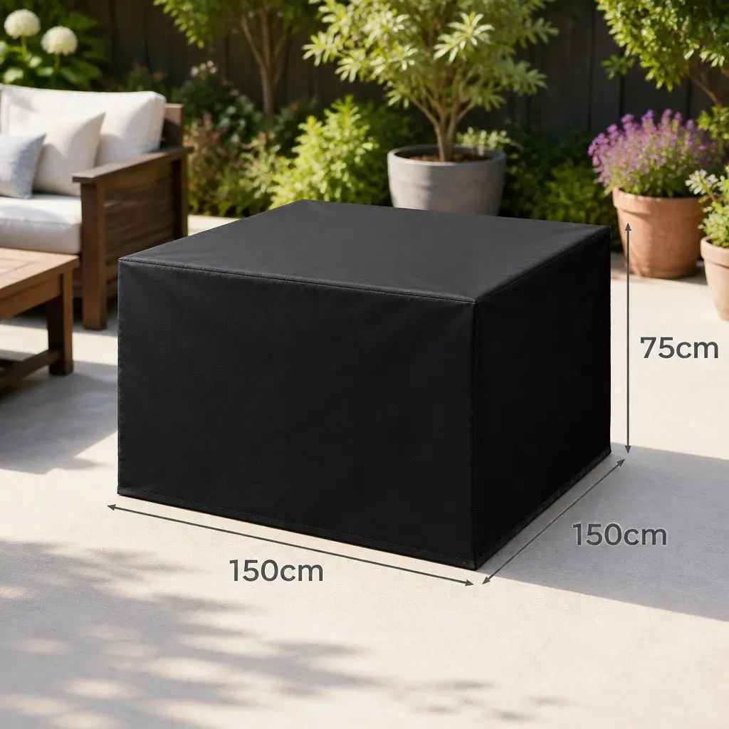 Outdoor Furniture Cover Black Multiple Sizes Waterproof Dust Protection