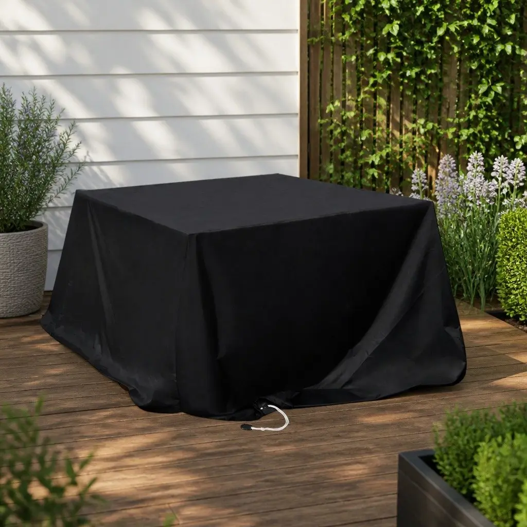 Outdoor Furniture Cover Black Multiple Sizes Waterproof Dust Protection