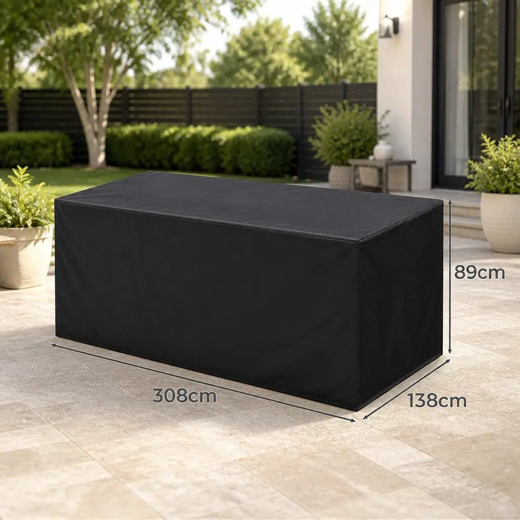 Outdoor Furniture Cover Garden Patio Protection Black 45cm Extension Waterproof