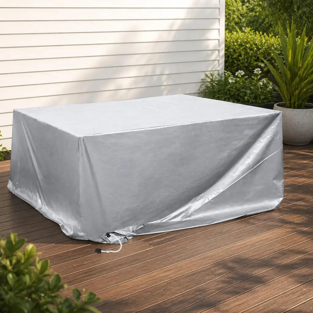 Outdoor Furniture Cover Silver 350cm x 260cm Waterproof UV Resistant Protection
