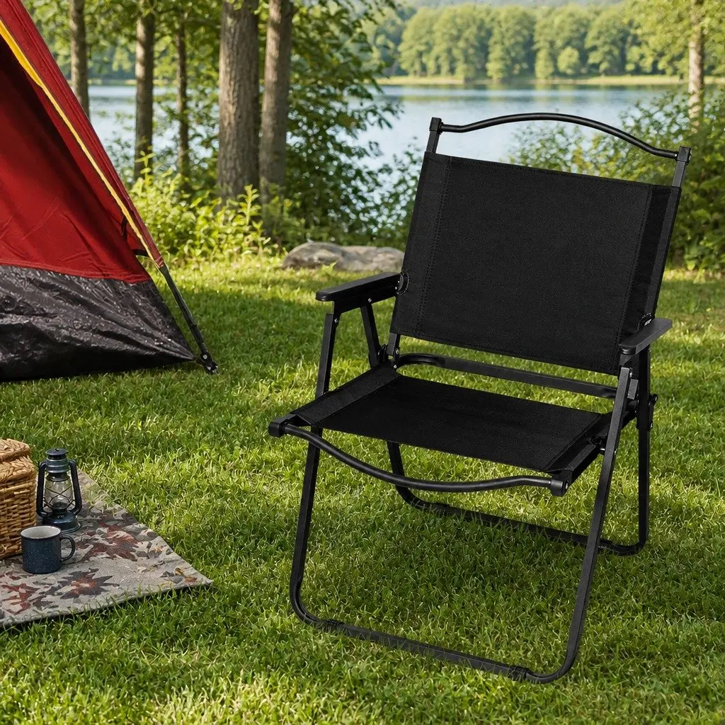 Camping Chair Folding Portable Outdoor Lightweight Relaxing Garden Seat 100kg