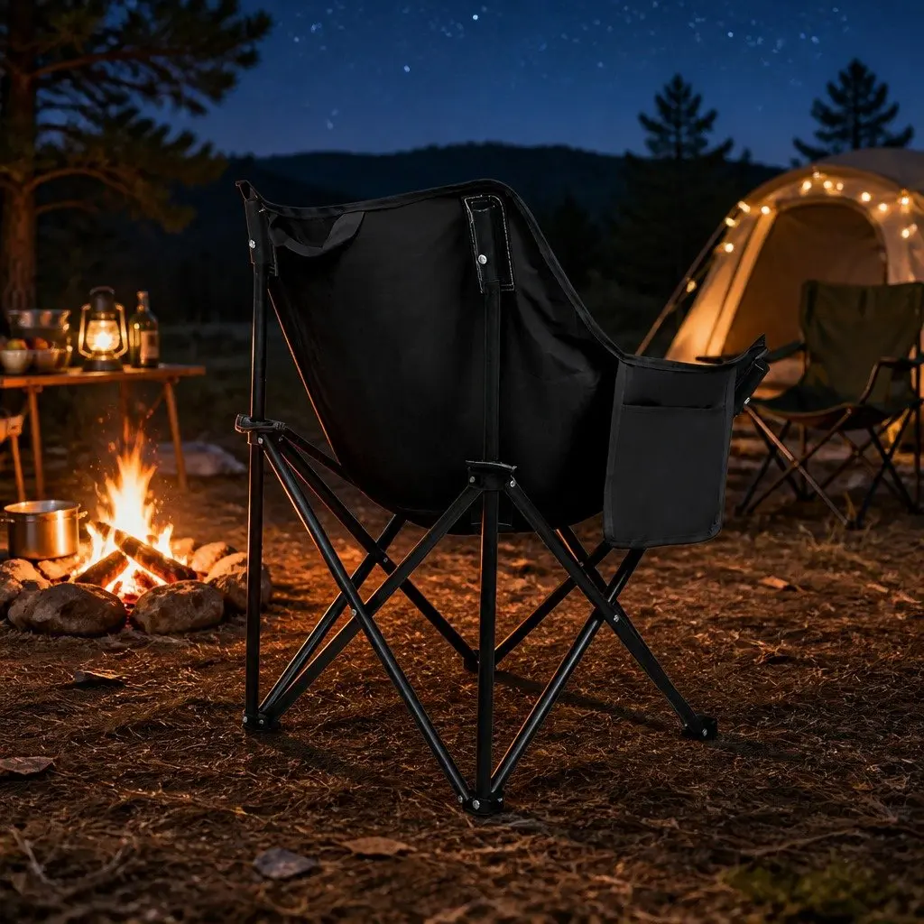 Folding Camping Moon Chair Lightweight Portable Backpacking Outdoor Relaxation