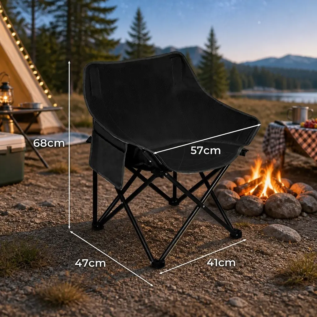 Folding Camping Moon Chair Lightweight Portable Backpacking Outdoor Relaxation