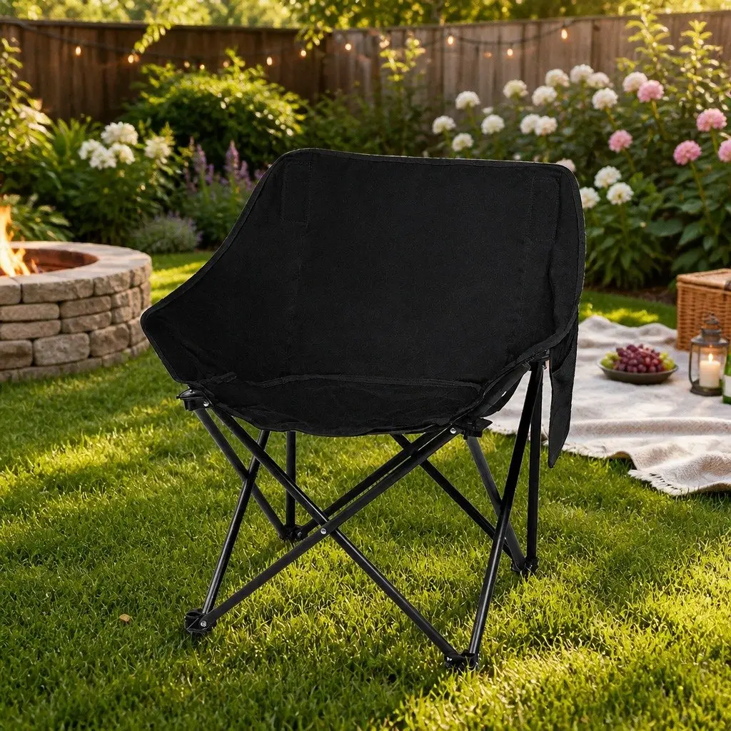 Folding Camping Moon Chair Lightweight Portable Backpacking Outdoor Relaxation