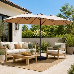 Double-Sided Patio Umbrella: Shade Your Space Confidently