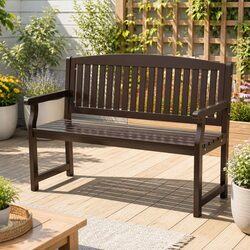 Compact and Sturdy 2-Seater Outdoor Bench