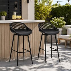 Stylish and Reliable Black Outdoor Bar Stools