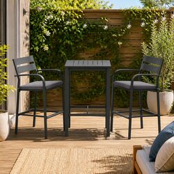 Compact and Confident 3-Piece Outdoor Bar Set