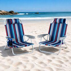 Outdoor Reclining Chair Backpack Cooler Storage Beach Camping Lightweight