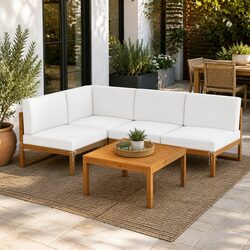 Compact and Versatile 4-Seater Outdoor Sofa Set