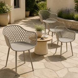 4PC Lightweight Outdoor Dining Chairs for Easy Living