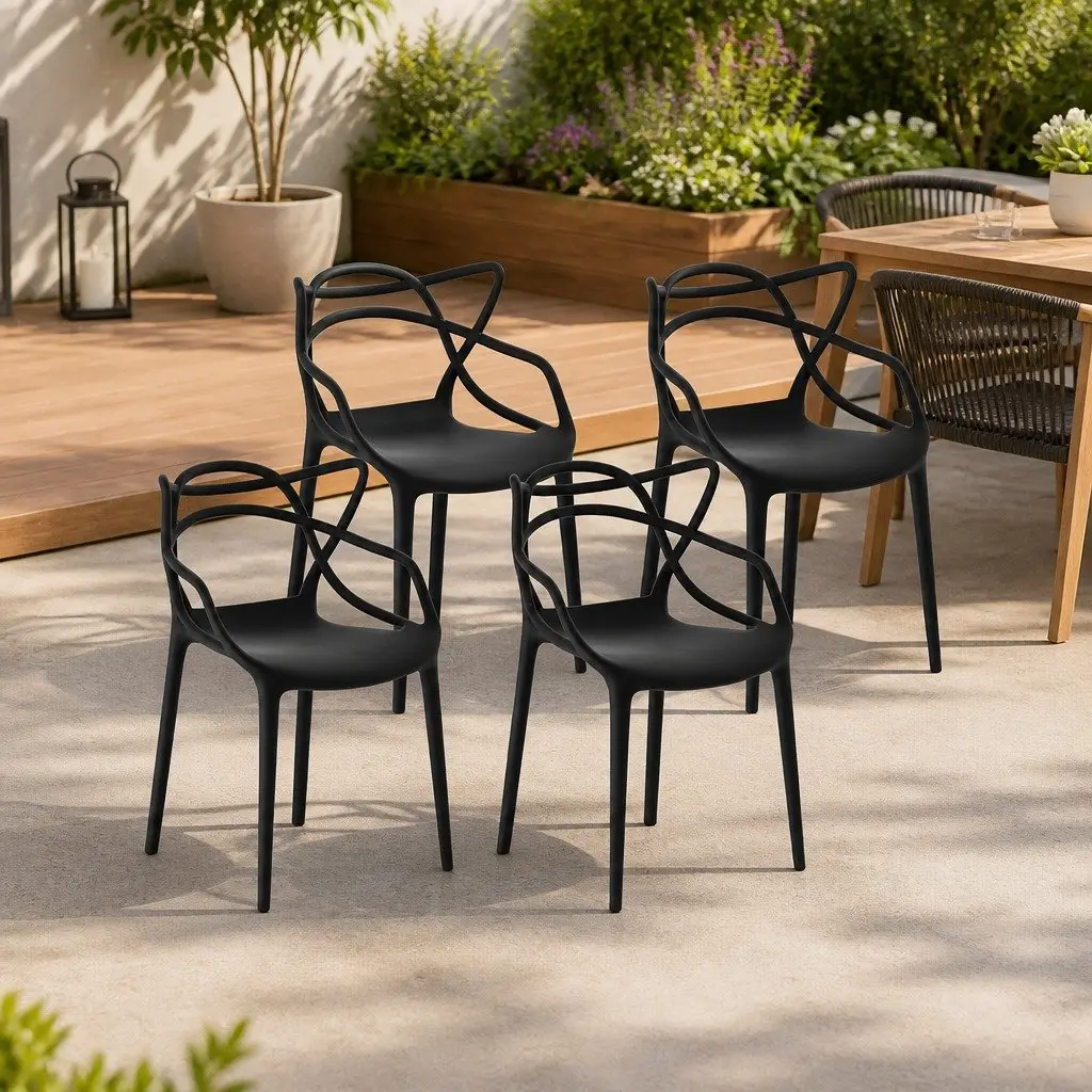 Stackable Outdoor Chairs Set