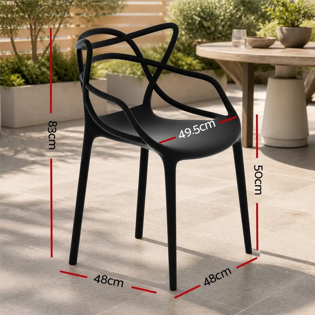 Stackable Outdoor Chairs Set