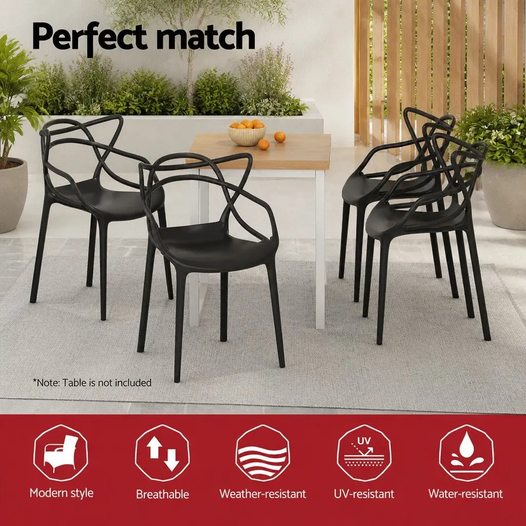 Stackable Outdoor Chairs Set