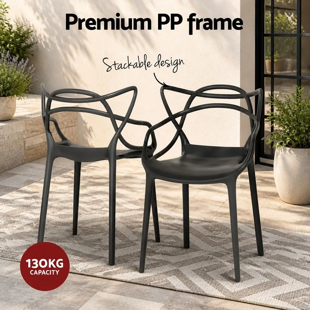 Stackable Outdoor Chairs Set