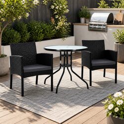 Compact 3PC Outdoor Bistro Set: Perfect for Your Patio