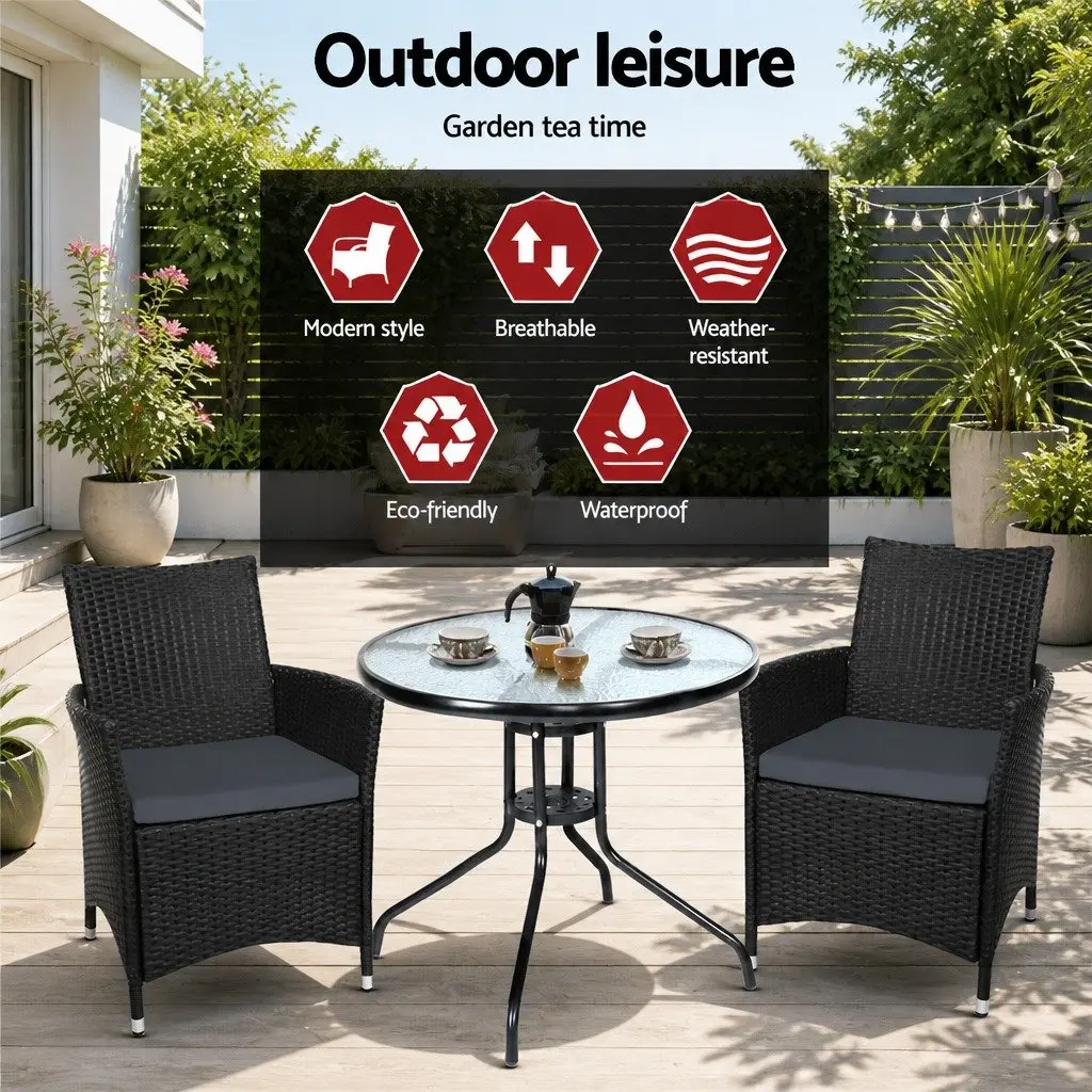 3PC Bistro Set for Outdoor Enjoyment