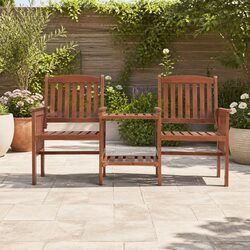 Compact 2-Seater Wooden Garden Bench for Two