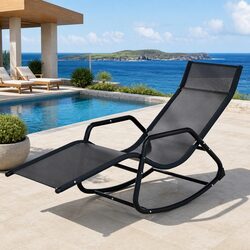 Black Rocking Lounge Chair for Ultimate Relaxation