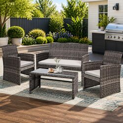Get Comfortable with This 4-Piece Outdoor Sofa Set
