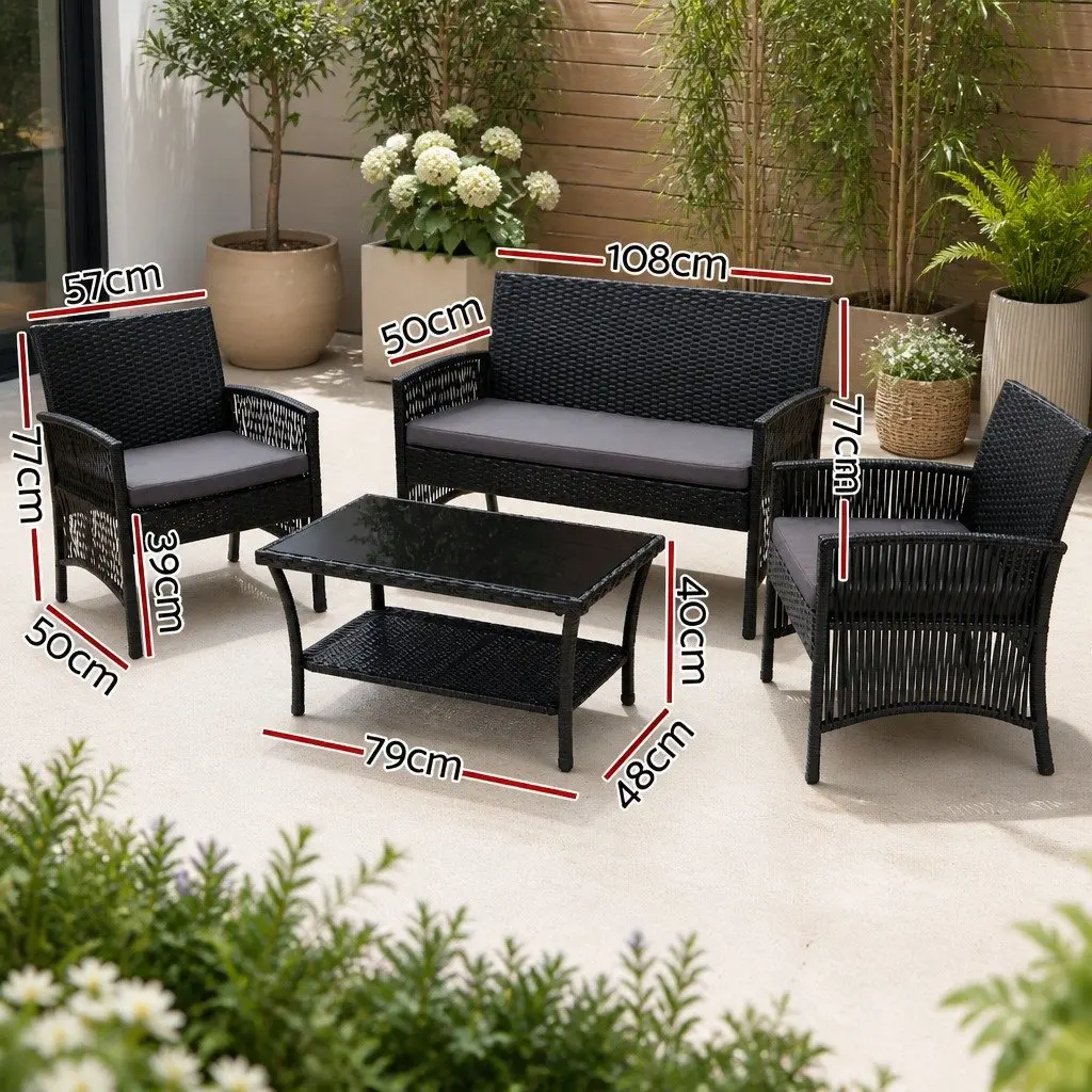 4-Piece Outdoor Sofa Set