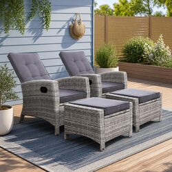 Compact 2PC Recliner Chairs with Adjustable Backrests