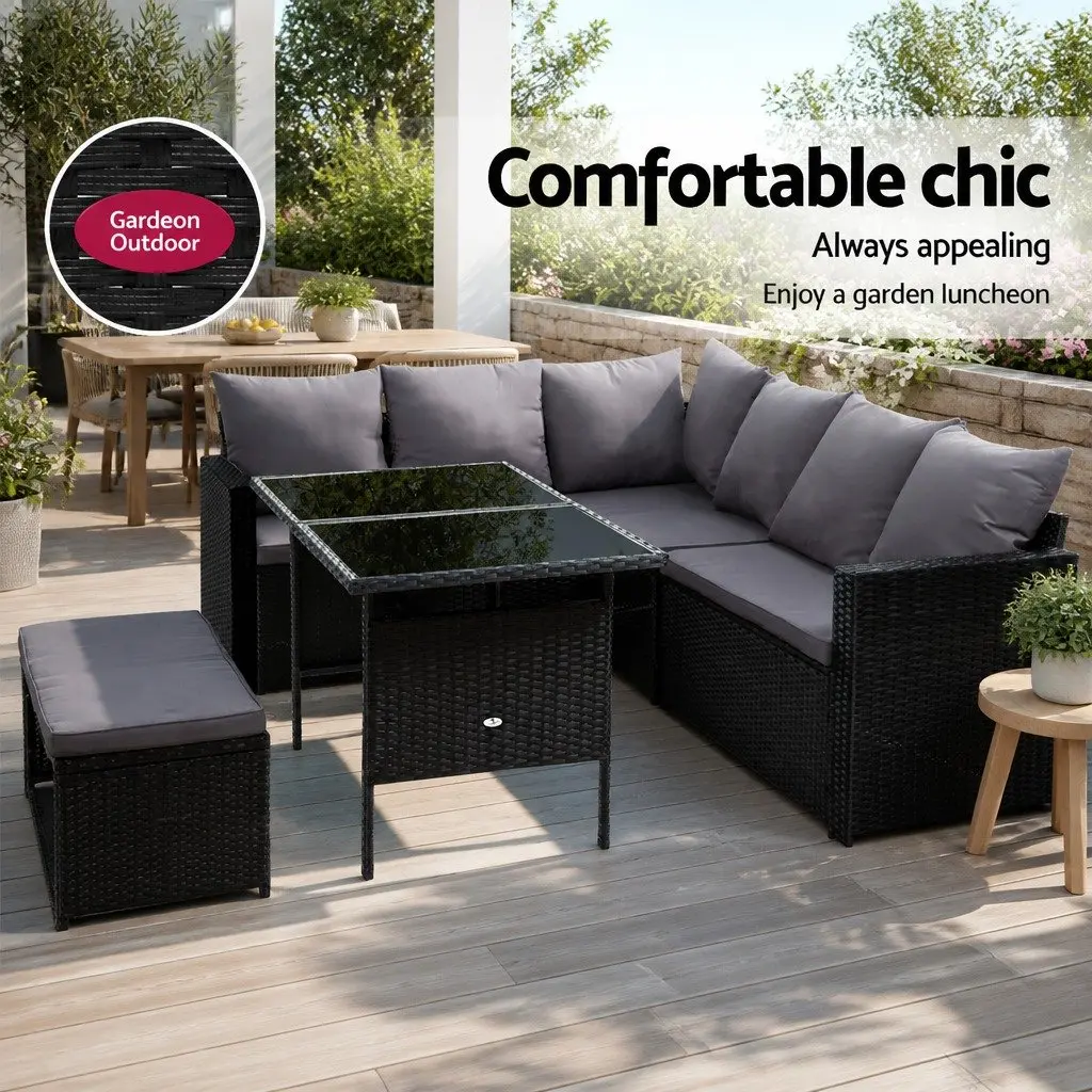 9-Seater Sofa Dining Set with Table and Bench