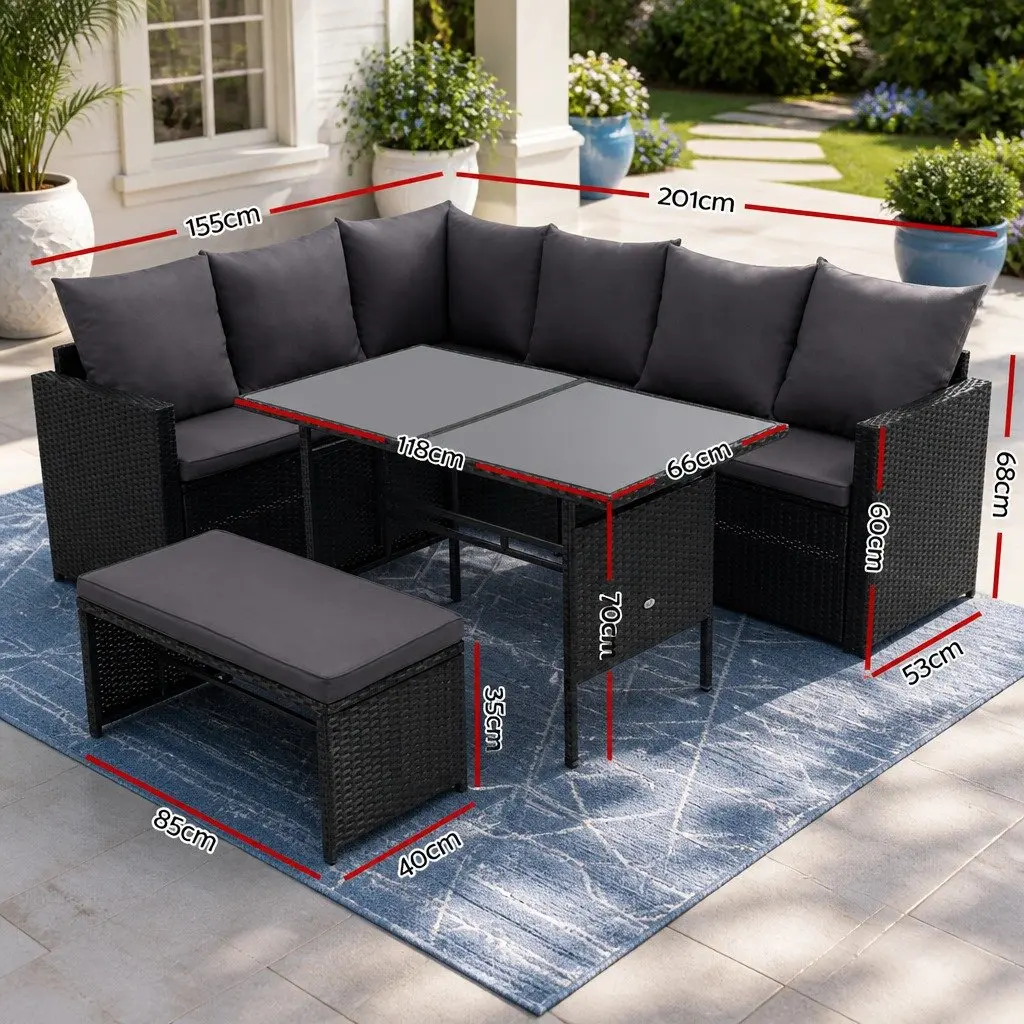 Outdoor Sofa Dining Set for 8