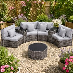 Concise 4 Seater Outdoor Sofa Set - 7 Piece Set