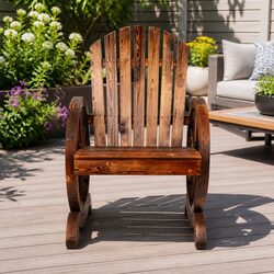 Compact Wooden Wagon Chair for Your Garden