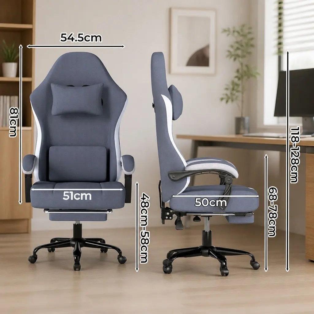 Office Chair Black Ergonomic High Back Reclining Swivel with Adjustable Lumbar Pillow