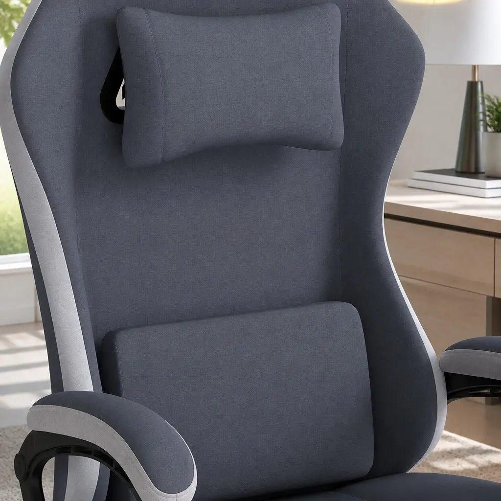 Office Chair Black Ergonomic High Back Reclining Swivel with Adjustable Lumbar Pillow