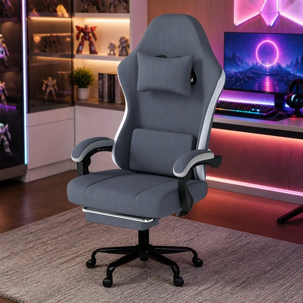Office Chair Black Ergonomic High Back Reclining Swivel with Adjustable Lumbar Pillow
