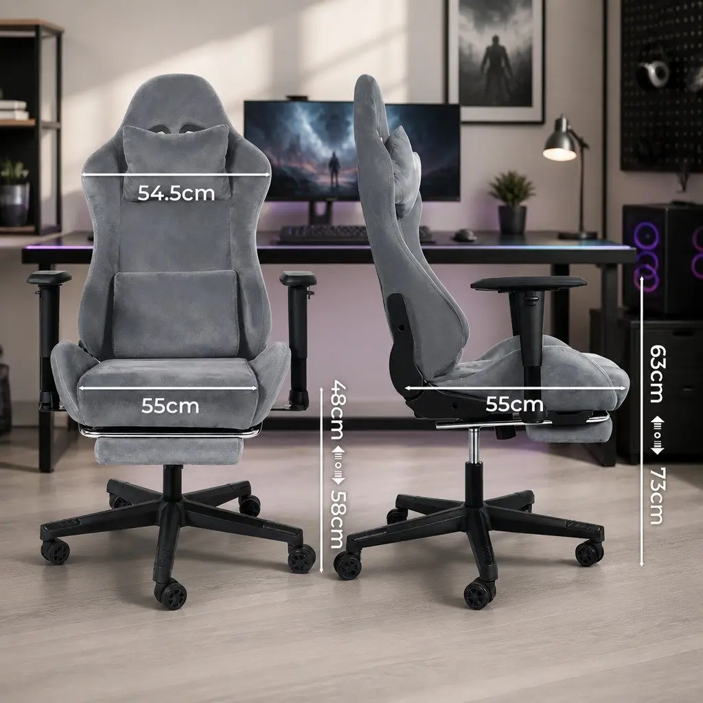 Office Chair Black and Beige High Back Swivel Reclining Seat Adjustable Height