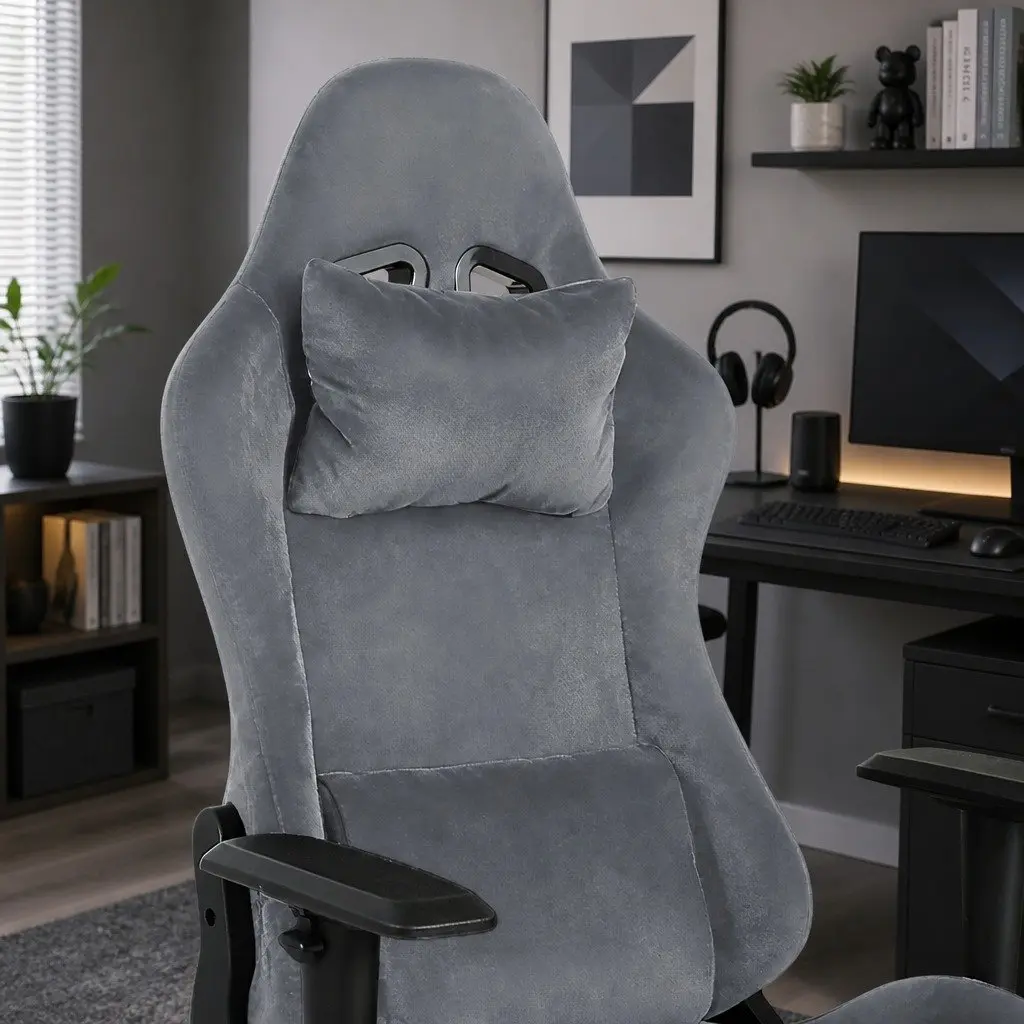 Office Chair Black and Beige High Back Swivel Reclining Seat Adjustable Height